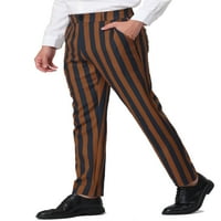 Chilipiruri unice pentru bărbați pantaloni Cu dungi clasic Fit plat față pantaloni de afaceri