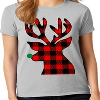 Grafic America festiv Crăciun vacanță Reindeer Animal femei grafic T-Shirt