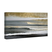 Wynwood Studio nautice și de coastă Wall Art panza printuri 'plaja peisaj' coastă-Albastru, Aur