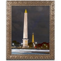 Marcă comercială Fine Art Concorde Place Canvas Art de Michael Blanchette fotografie cadru ornamentat din aur
