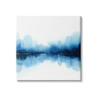 Stupell Indtries reflectând arcuri albastre forme abstracte stratificate peste alb, 24, Design de Grace Popp