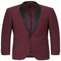 Costum pentru bărbați Slim Fit One-buton tu Satin șal rever costum de smoching pentru Groomsman nunta bal petrecere