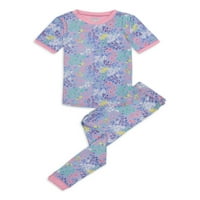 Dormi pe ea Toddler fete super moale strâns se potrivesc PJ Set-Floral
