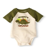 Baby Boy Maneca Scurta Buzunar Grafic Bodysuit