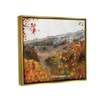 Toamna Frunziș Munte Scena Peisaj Pictura Metalice Aur Înrămate Arta Imprimare Perete Arta
