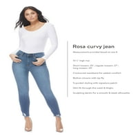 Sofia Jeans de Sofia Vergara femei Rosa Curvy rupt mare creștere glezna blugi