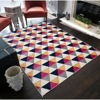 CosmoLiving By Cosmopolitan Cyprus Collection BR35A covor Geometric contemporan Hexagon Rouge, 5'3x7'0