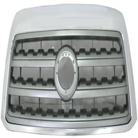 Ansamblu grila compatibil cu 2008-Toyota Sequoia Chrome Shell cu insertie argintie