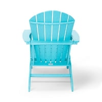 Hampton Aruba albastru în aer liber Patio Adirondack scaun și masă Set