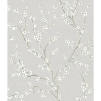 Colegi de cameră Grey Cherry Blossom Peel și Stick Wallpaper BOGO 25% Off