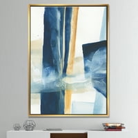 Designart 'Indigo Panel IV' Glam Modern Framed Canvas