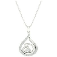 Imperial 1 6CT TDW diamant Sterling Silver mama și copil colier