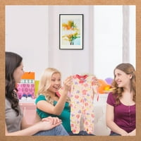 Chick Pea Baby Girl 2-Piece Picior Combinezon Set Potrivire Bandă Florale Pijamale, Dimensiuni Nou-Născut-Luni