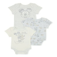 Mickey Mouse pentru sugari Bodysuits, 3-Pack, dimensiuni 0 3m 3-Pack