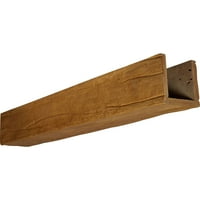Ekena Millwork 12 W 12 H 20 ' L 3-fețe Riverwood Endurathane Fau lemn tavan grindă, pin Natural