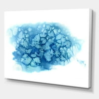 Designart 'Abstract Blue Turquoise Cloud' Modern Canvas Wall Art Print