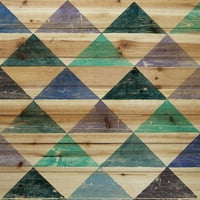 Marmont Hill - Triunghiuri Pastelate Pictură De Artă Imprimată Pe Lemn Natural De Pin, 32,0 1,5