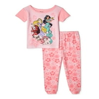 Pijamale Din Bumbac Pentru Fete Disney Princesses Toddler, Set