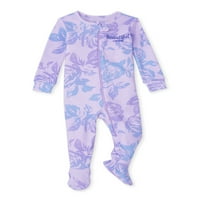 Locul copiilor Baby and Toddler Girls pijamale cu picioare dintr-o singură bucată din bumbac, nou - născut-5T