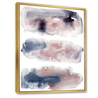 Designart 'nori albastri și roz cu pete bej i' modern Framed Canvas Wall Art Print