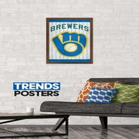 Milwaukee Brewers-Poster De Perete Cu Logo Retro, 14.725 22.375