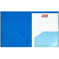 Hârtie Și Plic Foldere Multi Buzunar Din Plastic Rezistent, Buzunar, Albastru, Vândute Individual