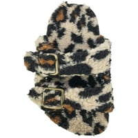 Secret Treasures Sandale Cu Cataramă Dublă Pentru Femei Leopard, Dimensiuni 6-11