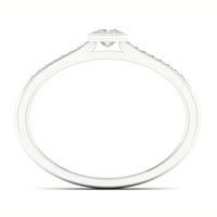 Imperial 1 4CT TDW Printesa diamant 10k aur alb inel de logodna clasic