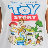 Disney Toy Story pentru femei și femei Plus bluză, pantaloni scurți și șosete, set de somn Din 3 piese