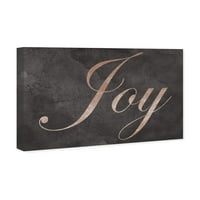 Runway Avenue vacanță și de sezon de perete arta panza printuri 'Joy Rose' sarbatori-Roz, Negru